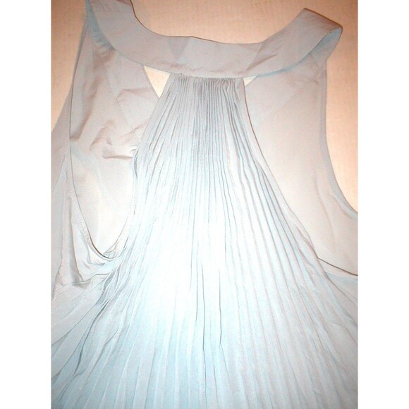 New Womens NWT $70 Harve Benard Accordion Pleated Blouse Light Gray Medium Work - Picture 10 of 10